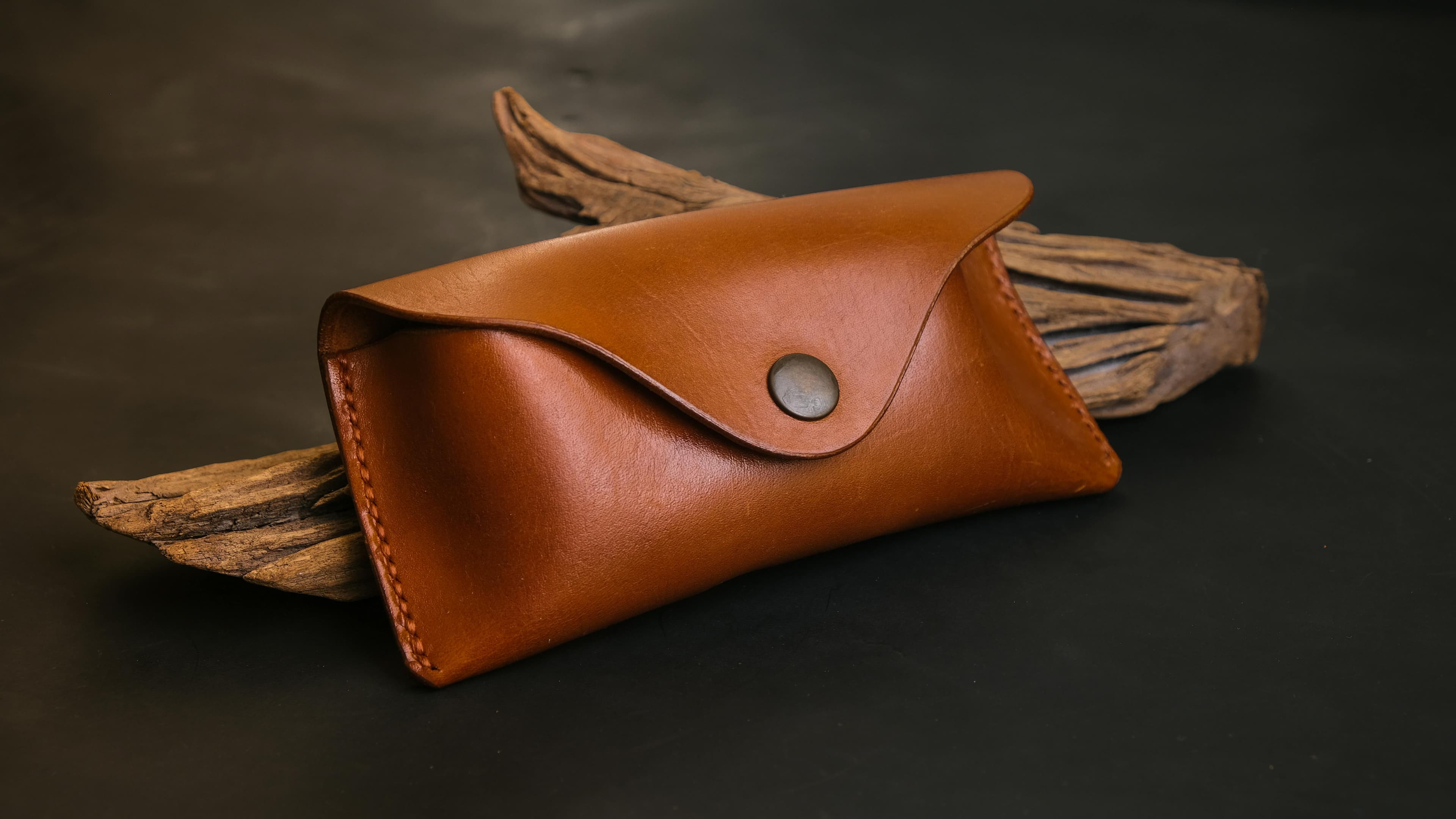 Hand-stitched Leather Pouch